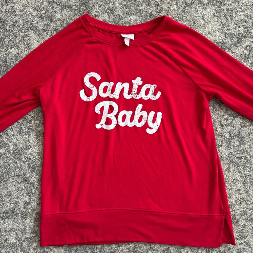 Isabel Maternity by Ingrid & Isabel Santa Baby Sweatshirt